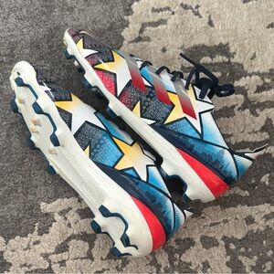 adidas Kids Sneakers - Blue, Red, Yellow Star Design